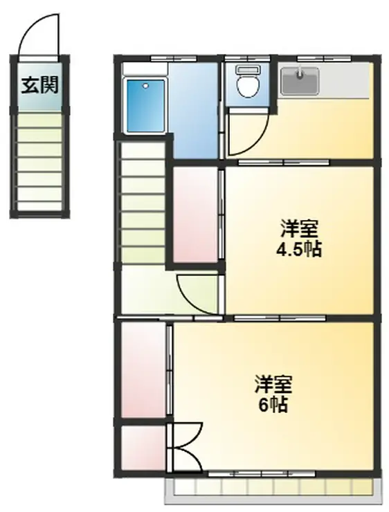 第3湯浅コーポ 2階階 間取り