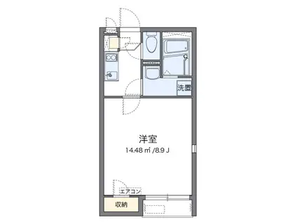 ＪＲ横浜線 古淵駅 徒歩30分 2階建 築11年(1K/1階)の間取り写真