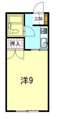 ストーク21(1K/1階)の間取り写真