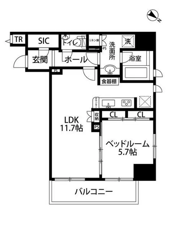 レフィール築地レジデンス 5階階 間取り