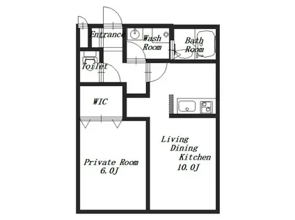 プランドール神楽(1LDK/2階)の間取り写真
