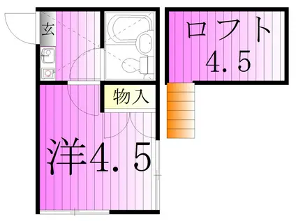 BIG A (1K/1階)の間取り写真