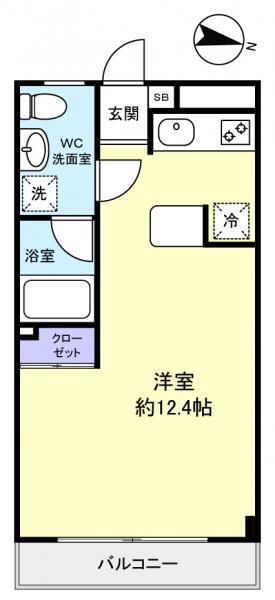 ダイワティアラ村上駅前II(ワンルーム/2階)の間取り写真