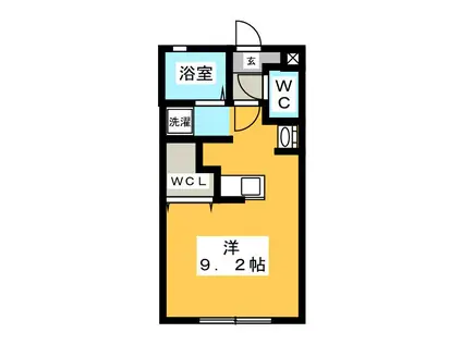 ニコニコ荘(ワンルーム/1階)の間取り写真