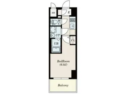 エスリードレジデンス大阪弁天町(1K/6階)の間取り写真