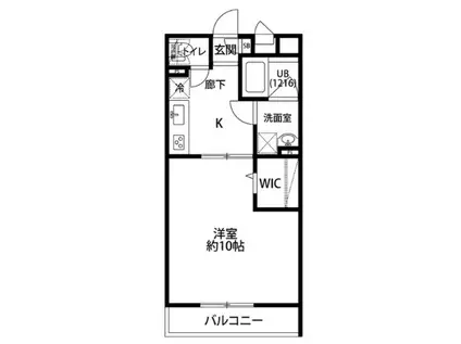 アムールボヌール(1K/1階)の間取り写真