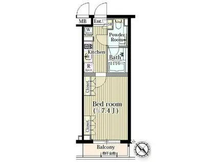 アットホームレジデンス(1K/2階)の間取り写真