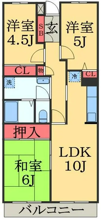 アンリベール2 3階階 間取り