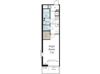 SPハウス扇大橋(1K/2階)の間取り写真