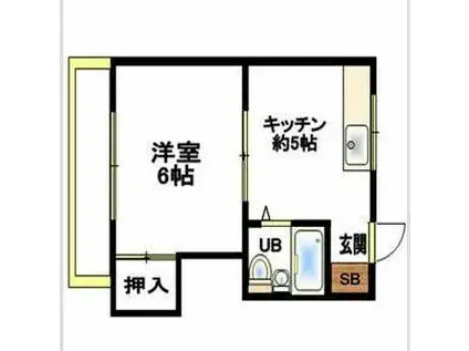 コーポ吉田(1DK/2階)の間取り写真