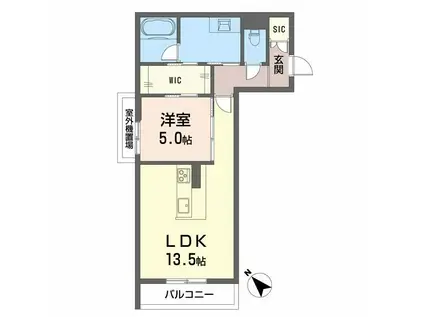 シャーメゾンアルバスII(1LDK/3階)の間取り写真