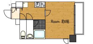 クォーレ三宮二番館(1K/3階)の間取り写真