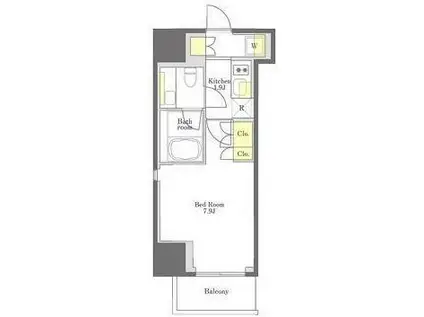 プライムメゾン大塚(1K/12階)の間取り写真