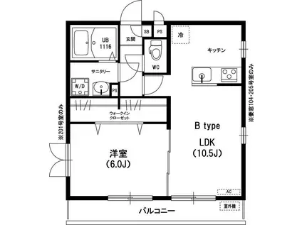 リブリ・ソフィア中央(1LDK/2階)の間取り写真