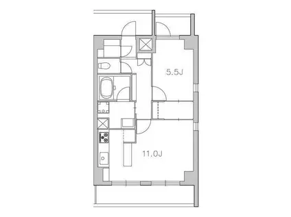 SALT515(1LDK/2階)の間取り写真
