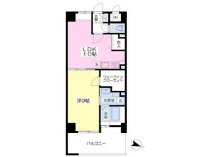 ラグーナコート(1LDK/2階)の間取り写真