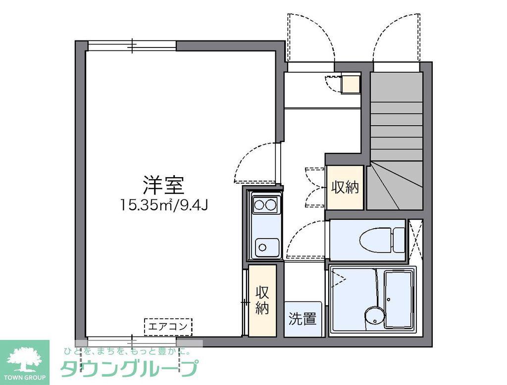 レオネクストわかば 1(1K/1階)の間取り写真