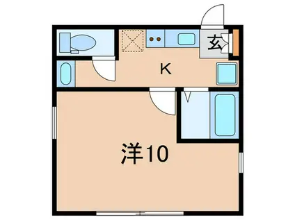 ラペーシュ目黒本町(1K/1階)の間取り写真
