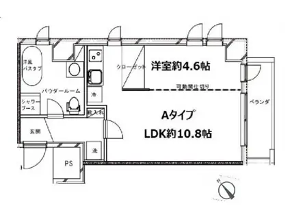 スタジオフラット鶴見中央(1LDK/3階)の間取り写真