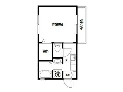 パークヒルズA(1K/1階)の間取り写真