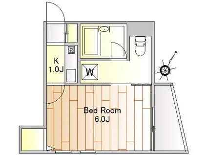 GROVE祐天寺(1K/2階)の間取り写真