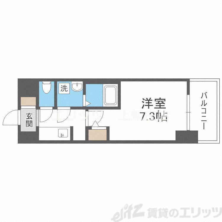 LA DOUCEUR西天満(1K/5階)の間取り写真
