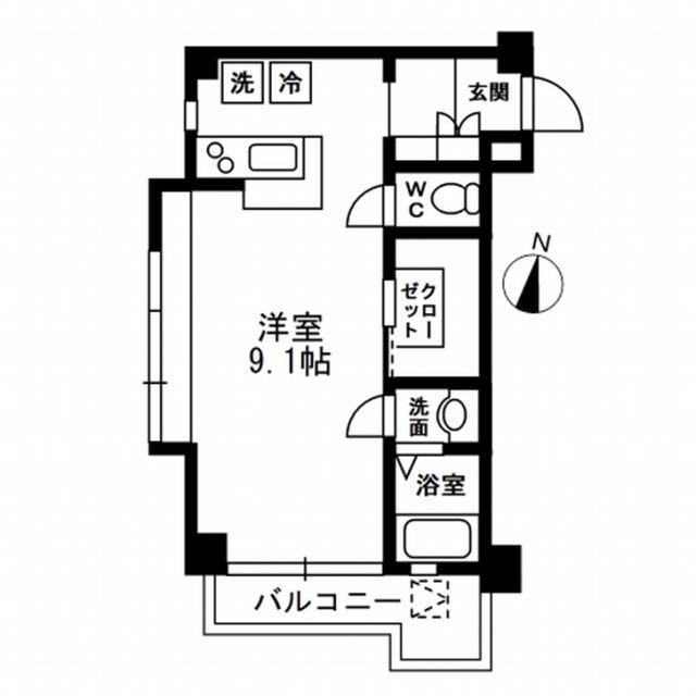 レジディア代々木II(ワンルーム/3階)の間取り写真
