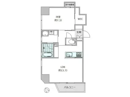 リュイール大井町(1LDK/2階)の間取り写真