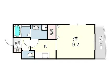 ハイトピア神戸北Ⅰ(1K/3階)の間取り写真