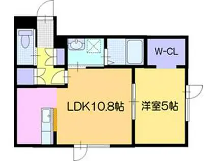 マリーノ幸町(1LDK/1階)の間取り写真