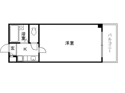 カーサ・ミガタ(1K/1階)の間取り写真