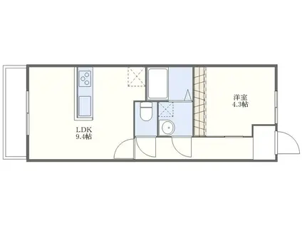 レジデンスカナエ(1LDK/2階)の間取り写真