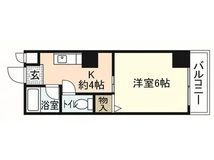今田ビル楠木(1K/3階)の間取り写真