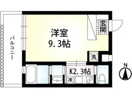 ノワールブラン(1LDK/1階)の間取り写真