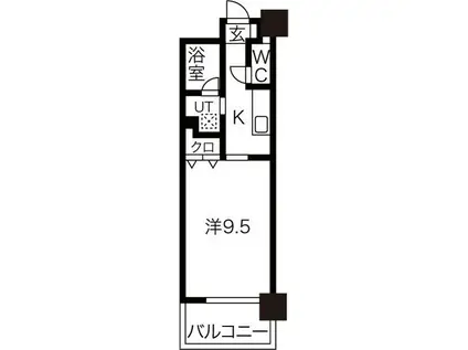 CASTELLO LUSSO(1K/2階)の間取り写真