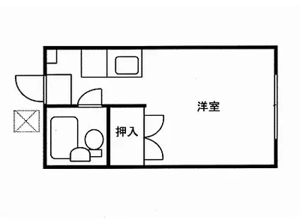コーポ領家(ワンルーム/1階)の間取り写真