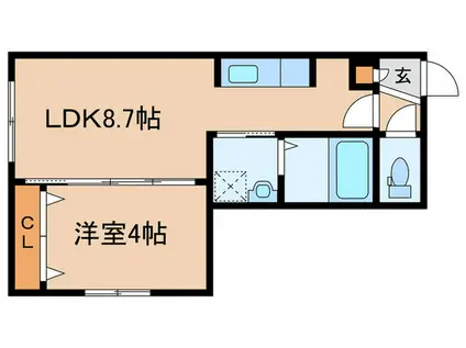 PRECIOUS MISONO(1LDK/2階)の間取り写真