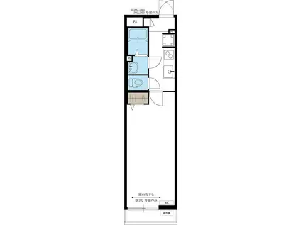 リブリ・レオサードII(1K/3階)の間取り写真