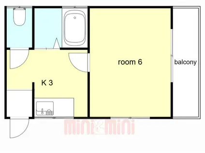 トレスハイツ(1K/1階)の間取り写真