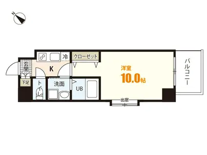 エイトバレー古市ANNEX(1K/12階)の間取り写真