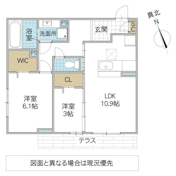 DS LIEN E E号地(2LDK/1階)の間取り写真