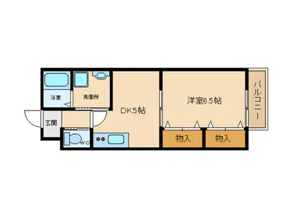 セピアコート(1DK/1階)の間取り写真