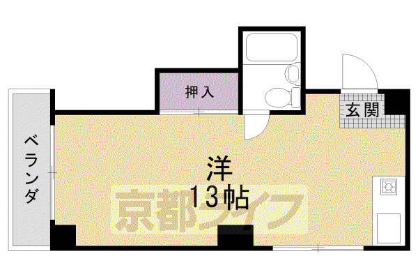 エスポワールIII(ワンルーム/5階)の間取り写真