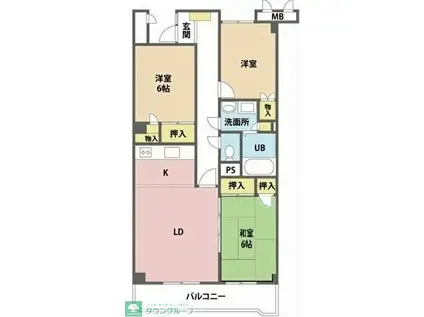 ポルシェ柏(3LDK/4階)の間取り写真