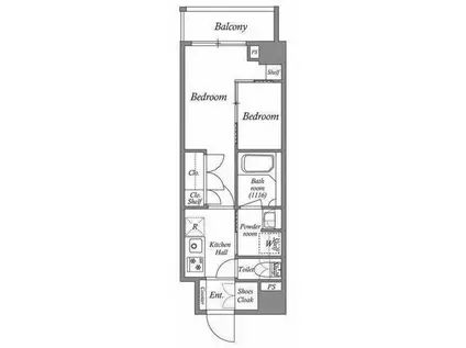 ACP RESIDENCE 亀戸(2K/7階)の間取り写真