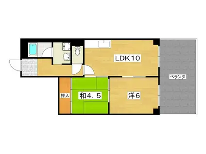第3林ビル(2LDK/3階)の間取り写真