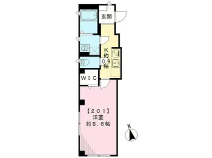 SOLANA SEKIYA(1K/3階)の間取り写真