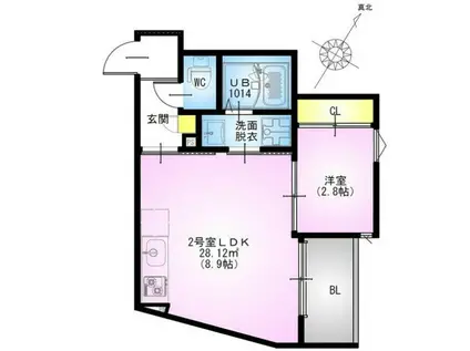 レガリスト 柏泉町(1LDK/1階)の間取り写真