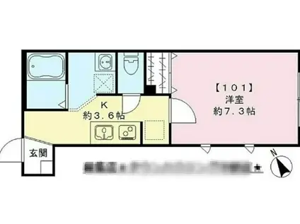 SORTE・MATSUO(1K/1階)の間取り写真