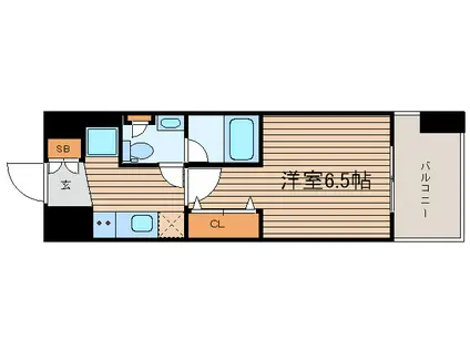 クレストフォルム大阪天満橋(1K/7階)の間取り写真